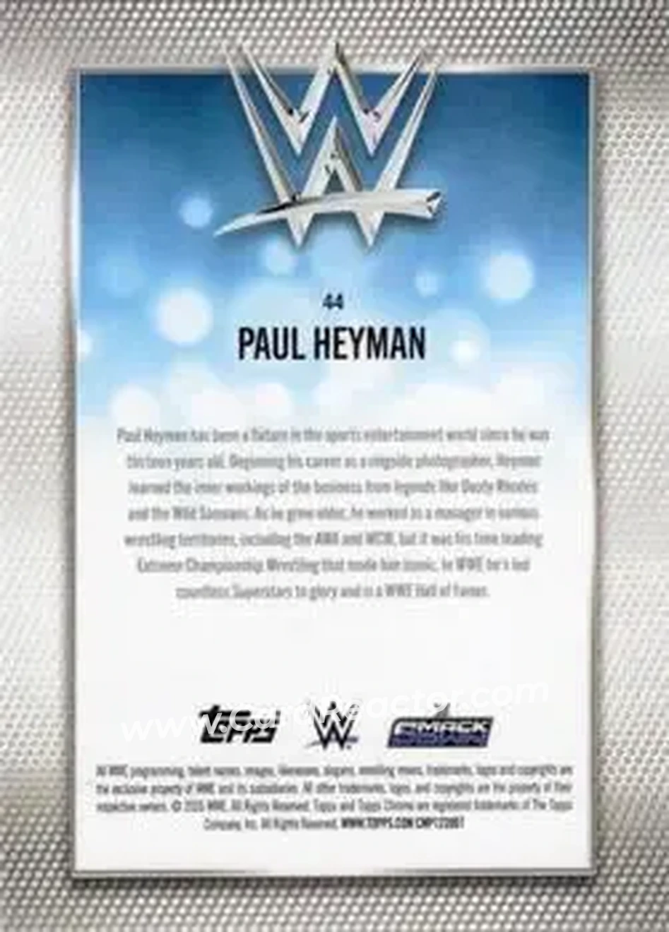 2026 Topps Chrome WWE #44 - Paul E. Dangerously - Back