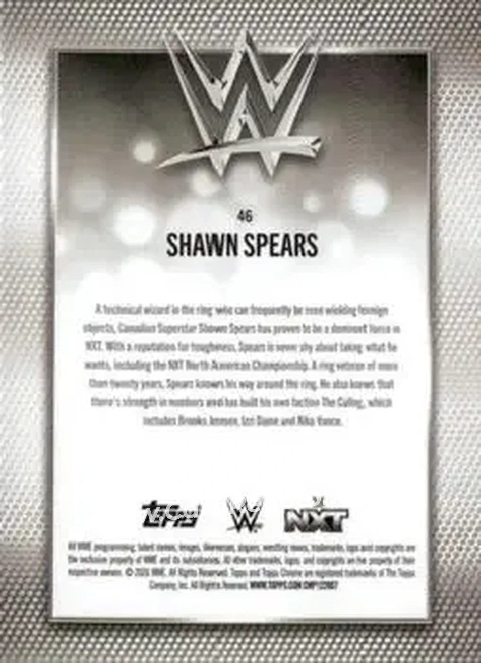2026 Topps Chrome WWE #46 - Shawn Spears - Back 2026 Topps Chrome WWE #46 - Shawn Spears - Back
