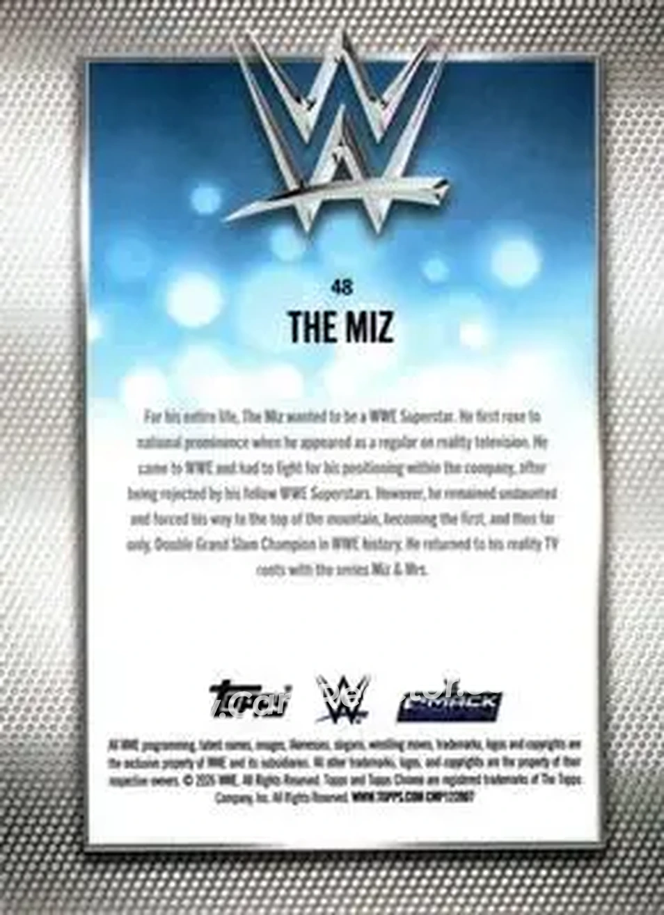 2026 Topps Chrome WWE #48 - The Miz - Back