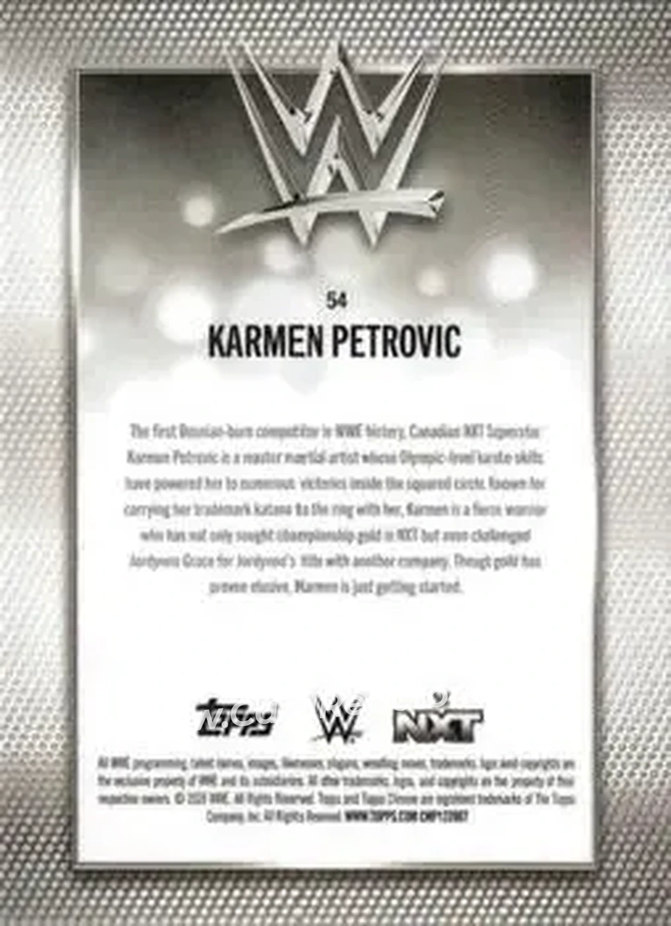 2026 Topps Chrome WWE #54 - Karmen Petrovic - Back 2026 Topps Chrome WWE #54 - Karmen Petrovic - Back