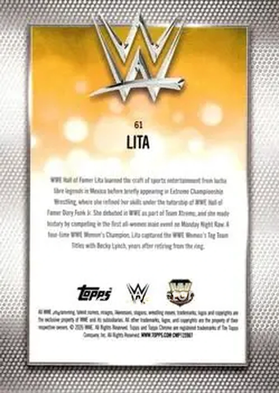 2026 Topps Chrome WWE #61 - Lita - Back