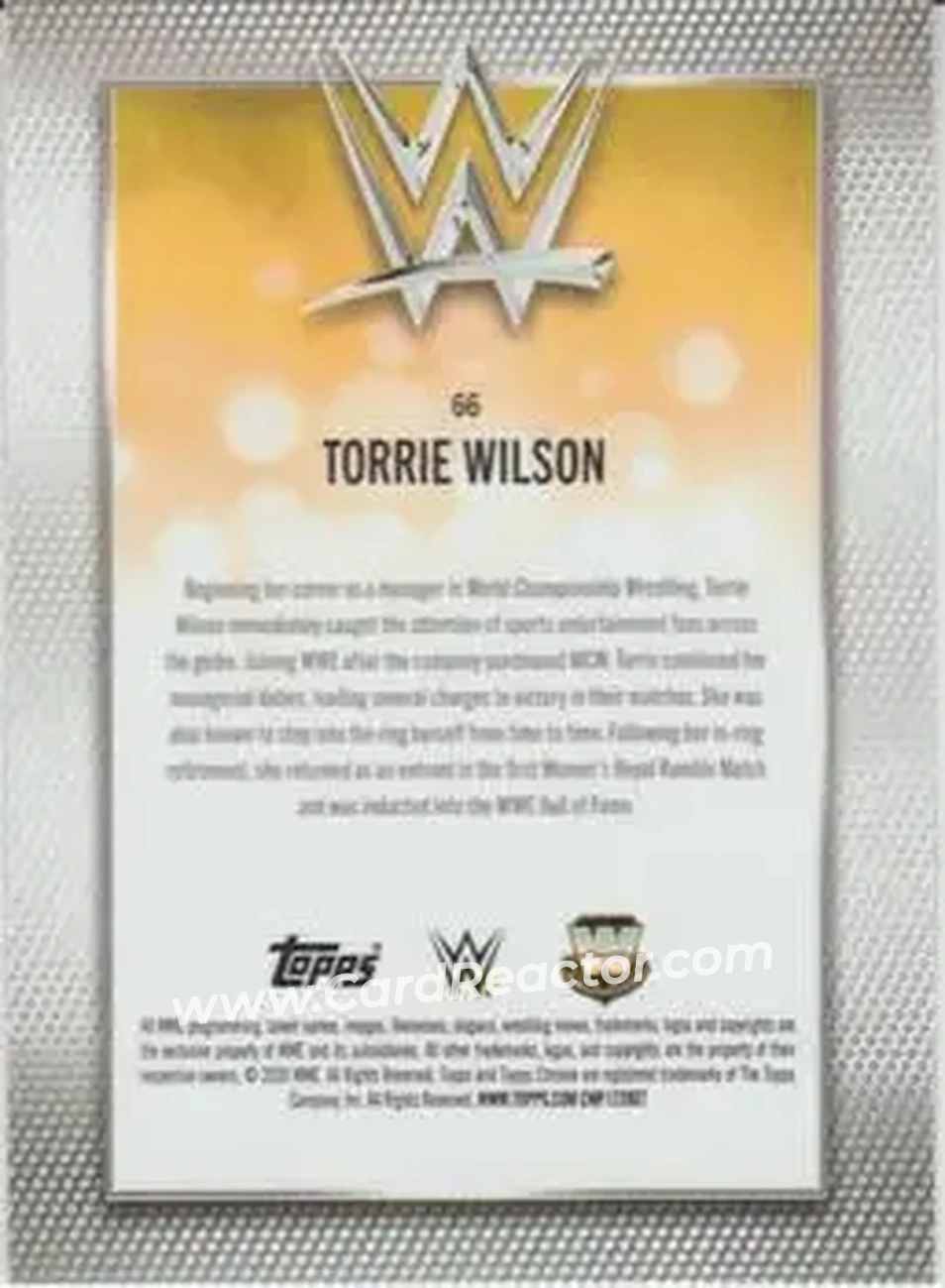 2026 Topps Chrome WWE #66 - Torrie Wilson - Back 2026 Topps Chrome WWE #66 - Torrie Wilson - Back