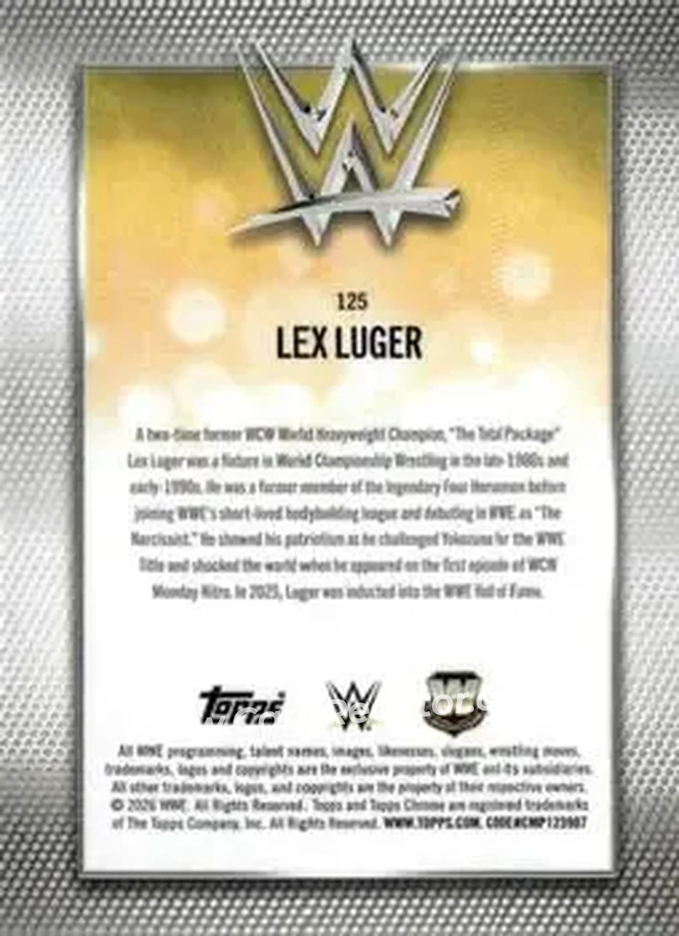 2026 Topps Chrome WWE #125 - Lex Luger - Back