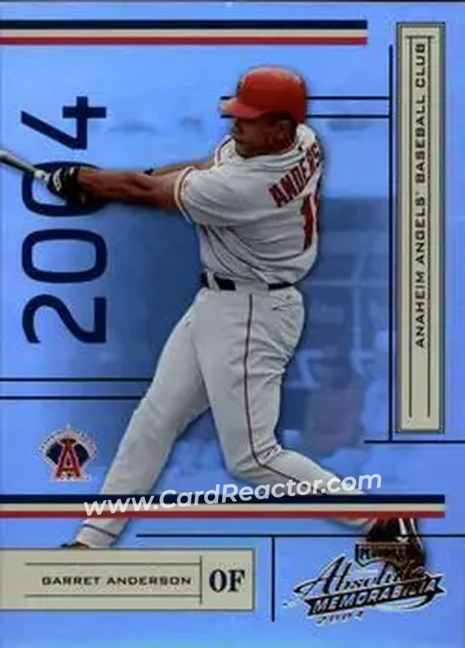 2004 Playoff Absolute Memorabilia #2 - Garret Anderson - Anaheim Angels - Front