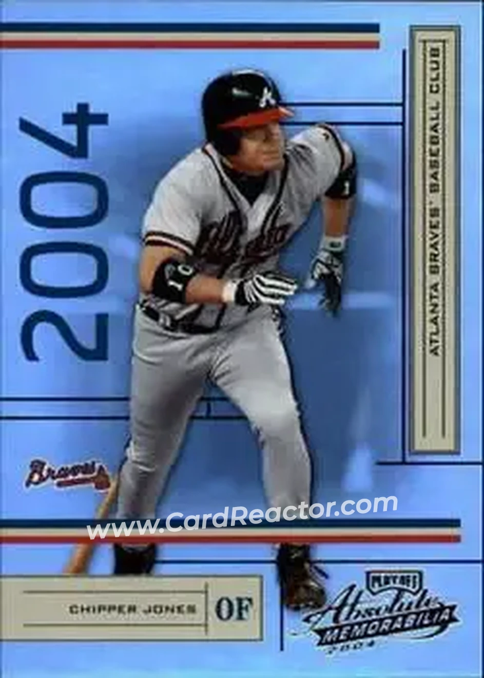 2004 Playoff Absolute Memorabilia #17 - Chipper Jones - Atlanta Braves - Front
