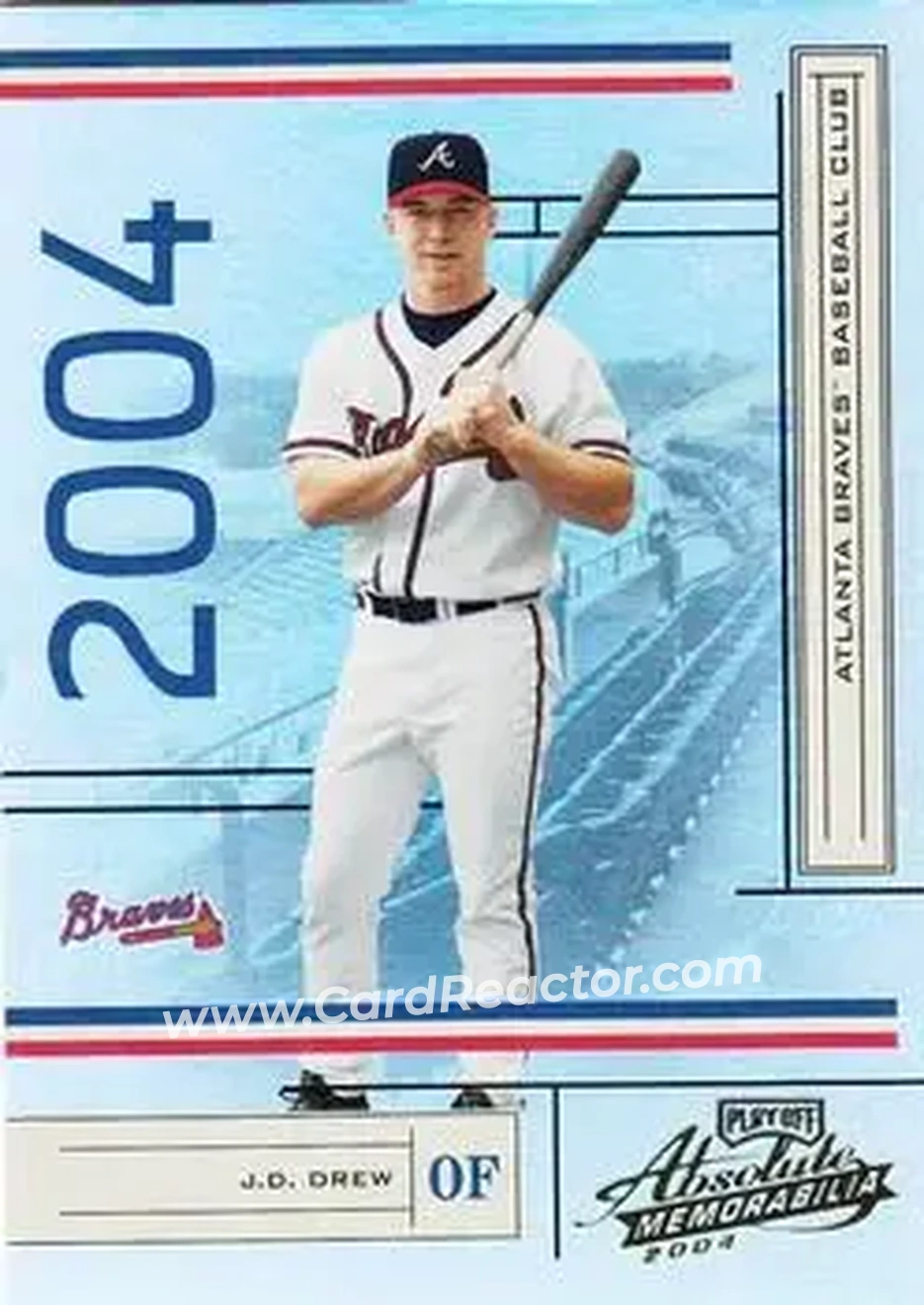 2004 Playoff Absolute Memorabilia #20 - J.D. Drew - Atlanta Braves - Front