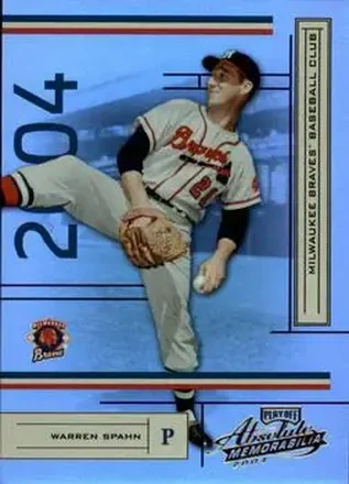 2004 Playoff Absolute Memorabilia #25 Warren Spahn