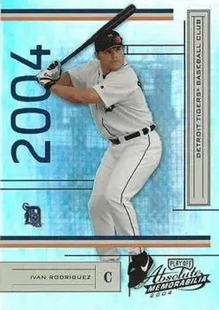 2004 Playoff Absolute Memorabilia #76 - Ivan Rodriguez - Detroit Tigers