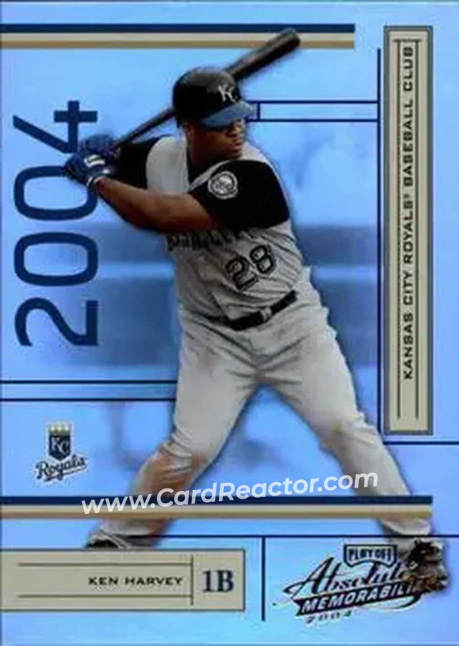 2004 Playoff Absolute Memorabilia #96 - Ken Harvey - Kansas City Royals - Front 2004 Playoff Absolute Memorabilia #96 - Ken Harvey - Kansas City Royals - Front