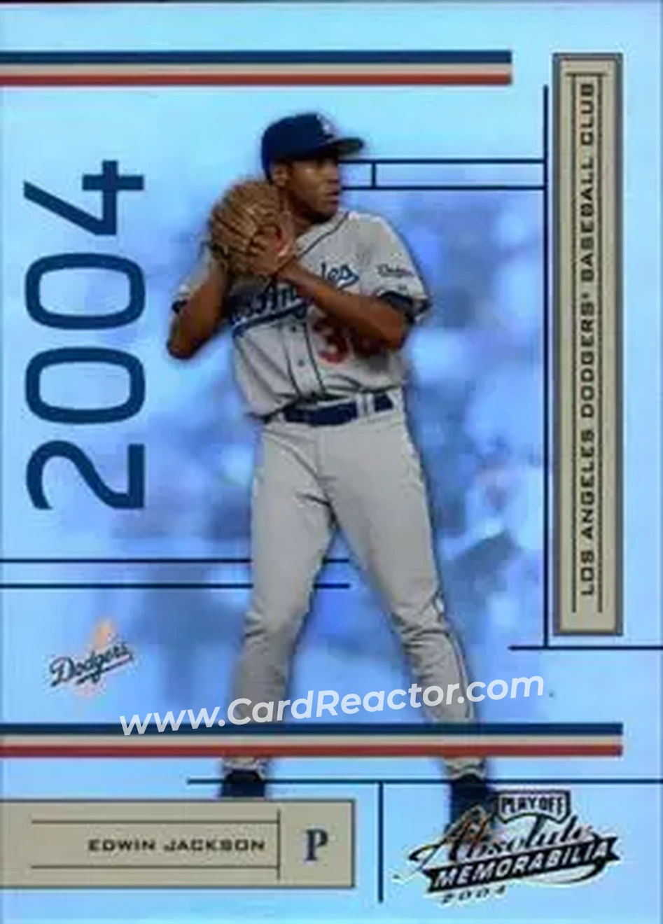 2004 Playoff Absolute Memorabilia #104 - Edwin Jackson - Los Angeles Dodgers - Front