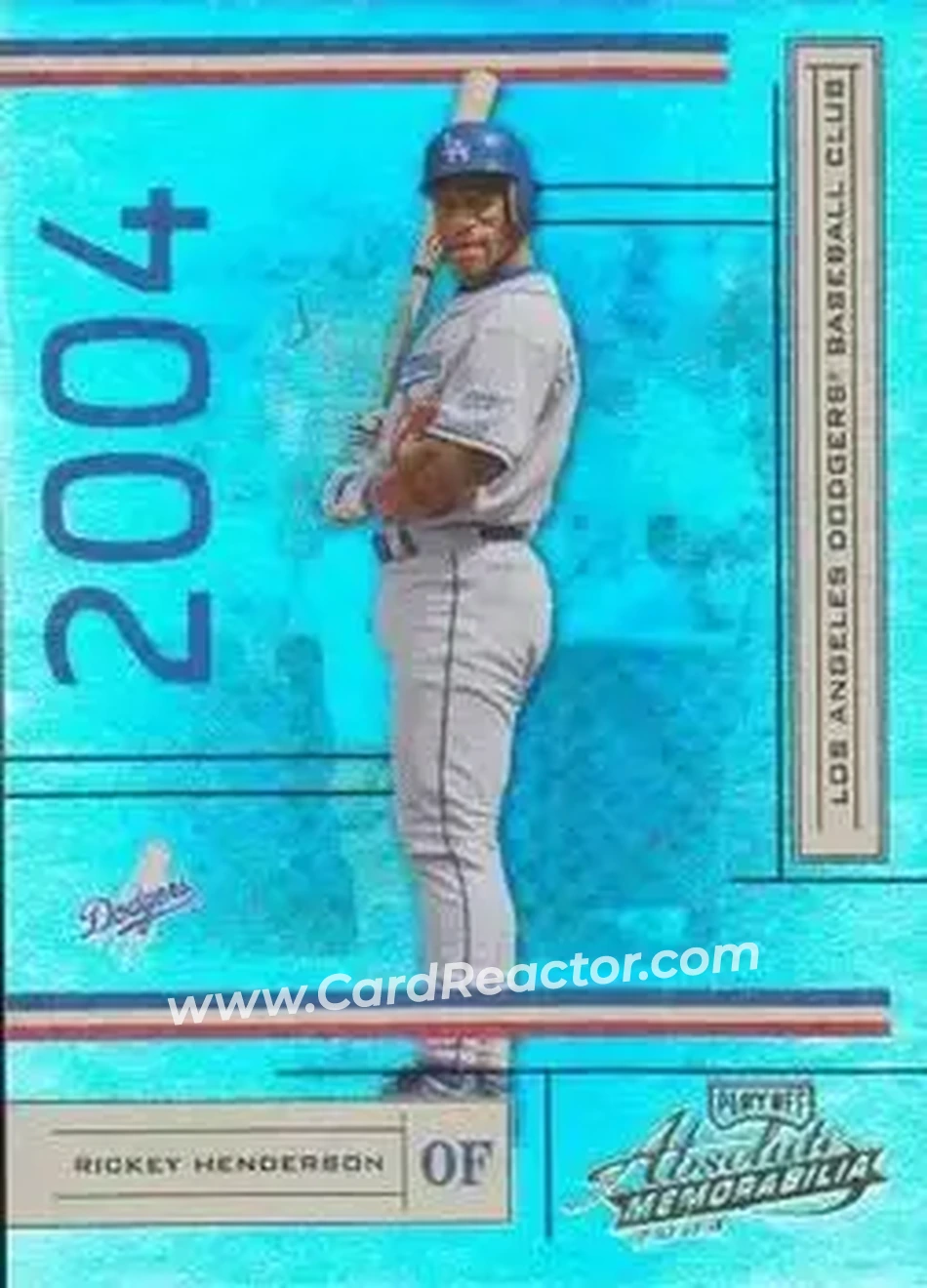 2004 Playoff Absolute Memorabilia #108 - Rickey Henderson - Los Angeles Dodgers - Front