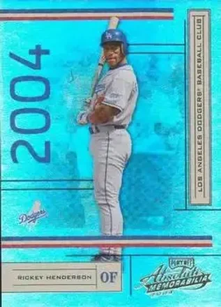 2004 Playoff Absolute Memorabilia #108 - Rickey Henderson - Los Angeles Dodgers