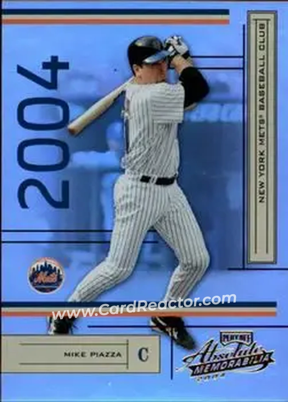 2004 Playoff Absolute Memorabilia #128 - Mike Piazza - New York Mets - Front