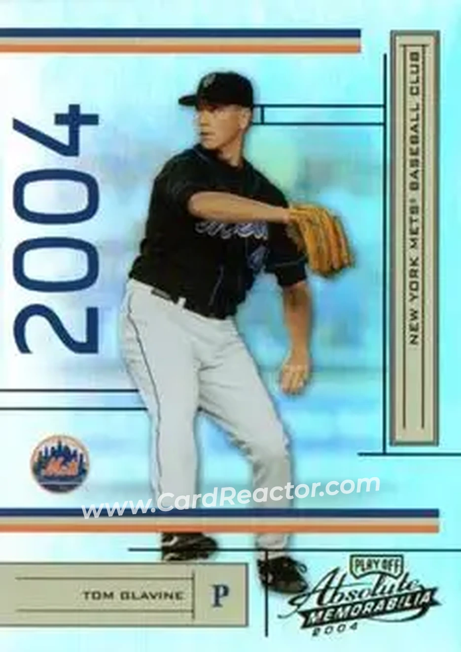 2004 Playoff Absolute Memorabilia #129 - Tom Glavine - New York Mets - Front 2004 Playoff Absolute Memorabilia #129 - Tom Glavine - New York Mets - Front
