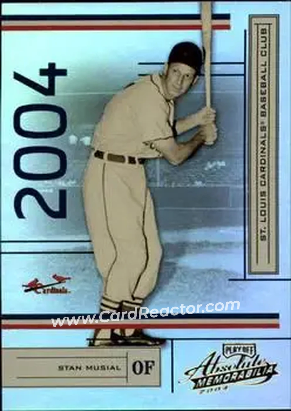 2004 Playoff Absolute Memorabilia #181 - Stan Musial - St. Louis Cardinals - Front