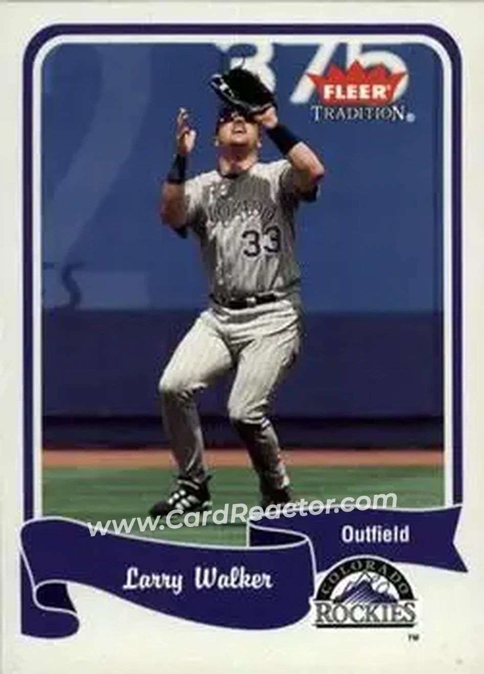 2004 Fleer Tradition #407 - Larry Walker - Colorado Rockies - Front 2004 Fleer Tradition #407 - Larry Walker - Colorado Rockies - Front