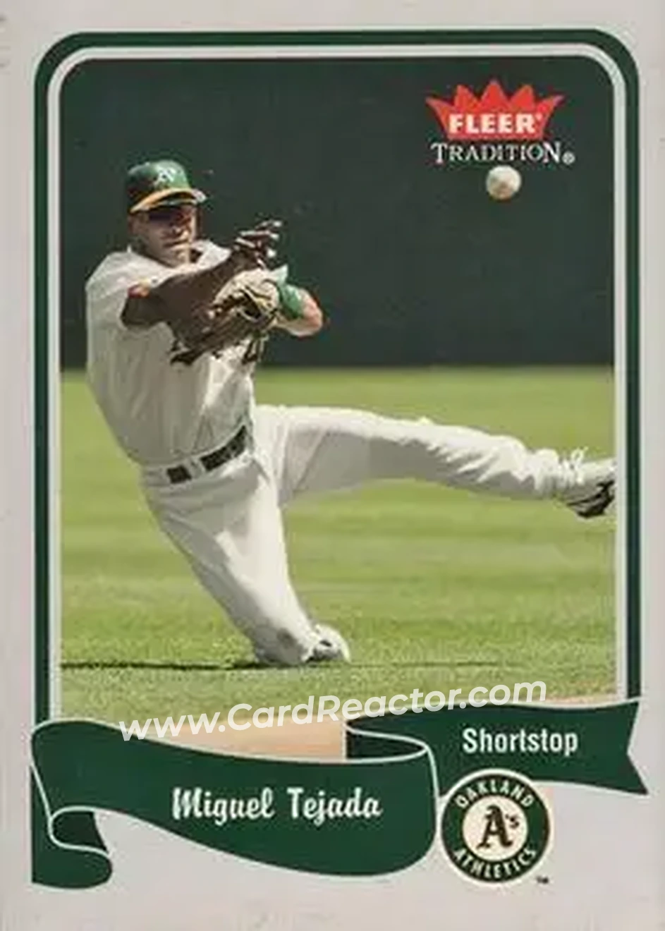 2004 Fleer Tradition #438 - Miguel Tejada - Oakland Athletics - Front
