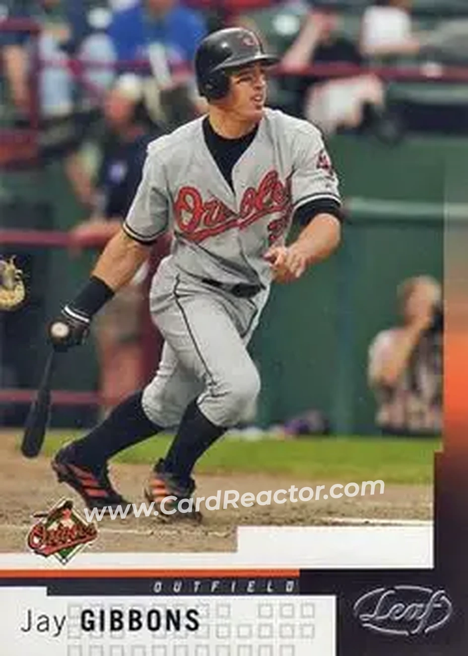 2004 Leaf #9 - Jay Gibbons - Baltimore Orioles - Front