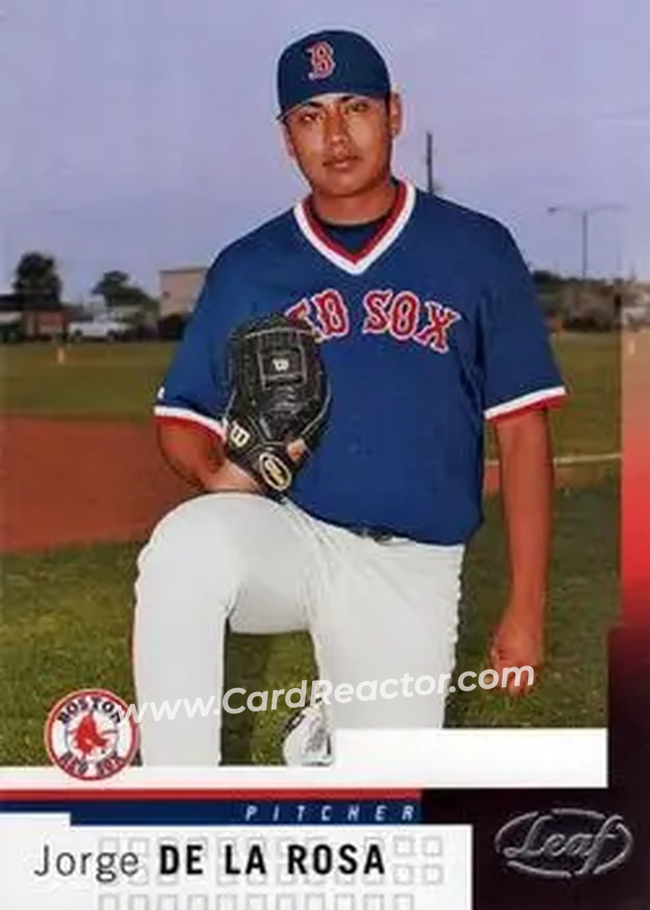 2004 Leaf #18 - Jorge De La Rosa - Boston Red Sox - Front 2004 Leaf #18 - Jorge De La Rosa - Boston Red Sox - Front