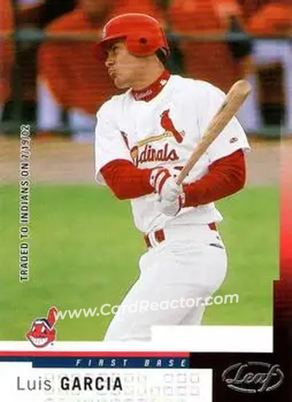 2004 Leaf #26 - Luis Garcia - Cleveland Indians - Front 2004 Leaf #26 - Luis Garcia - Cleveland Indians - Front