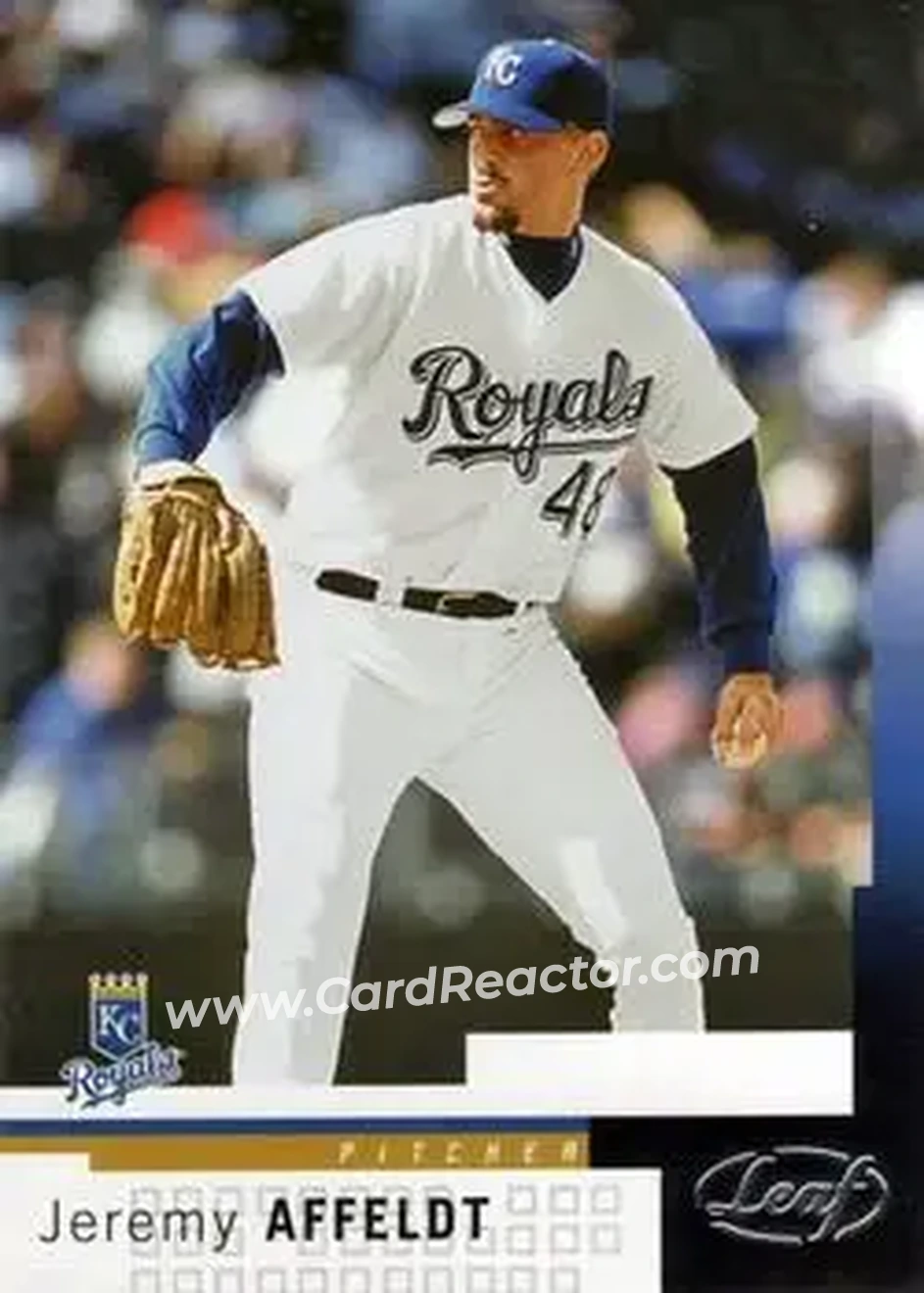 2004 Leaf #40 - Jeremy Affeldt - Kansas City Royals - Front 2004 Leaf #40 - Jeremy Affeldt - Kansas City Royals - Front
