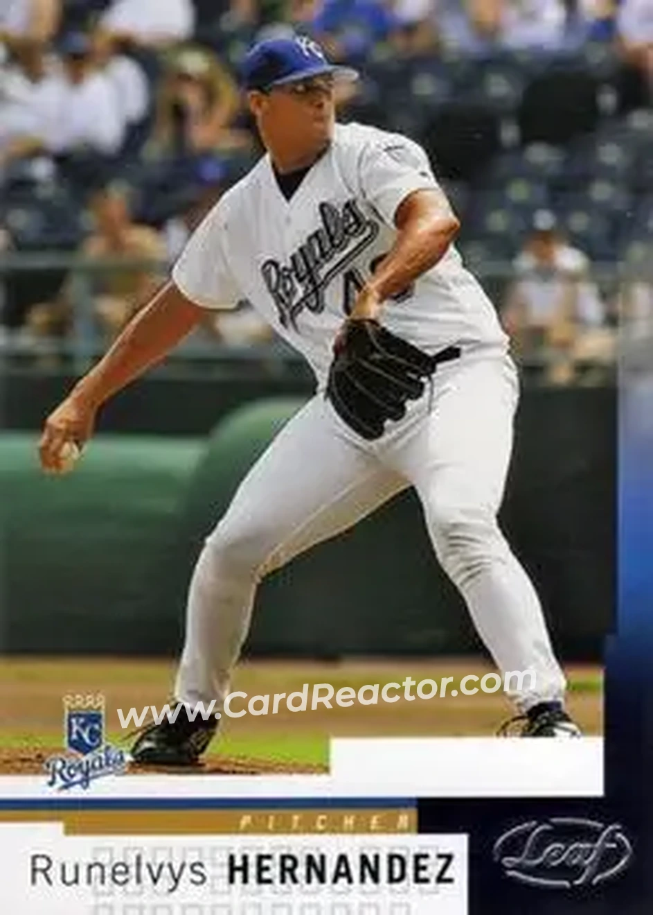 2004 Leaf #45 - Runelvys Hernandez - Kansas City Royals - Front 2004 Leaf #45 - Runelvys Hernandez - Kansas City Royals - Front