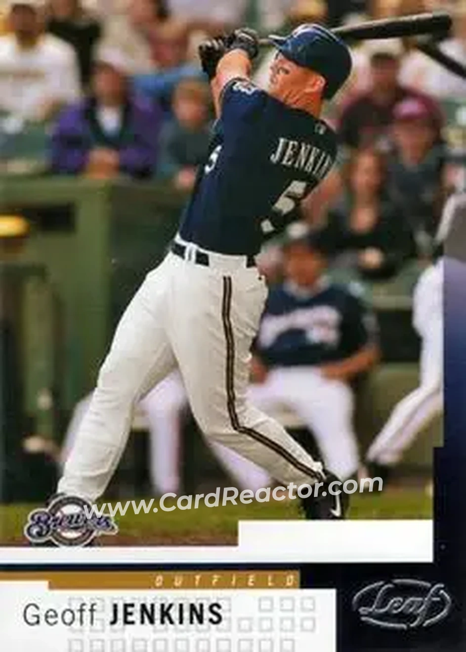 2004 Leaf #151 - Geoff Jenkins - Milwaukee Brewers - Front 2004 Leaf #151 - Geoff Jenkins - Milwaukee Brewers - Front