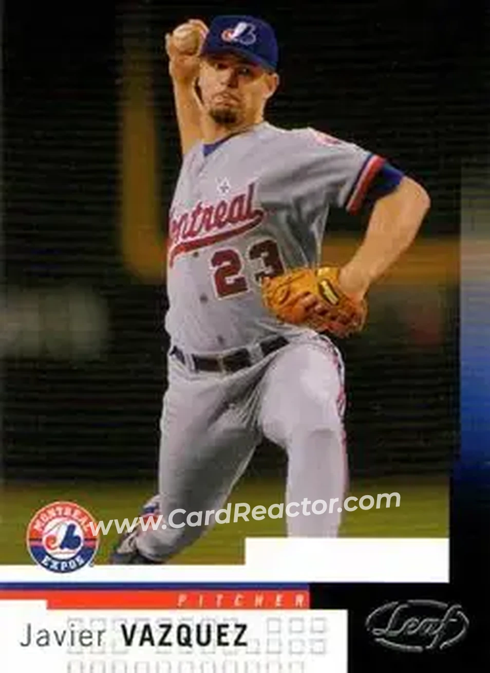 2004 Leaf #157 - Javier Vazquez - Montreal Expos - Front 2004 Leaf #157 - Javier Vazquez - Montreal Expos - Front