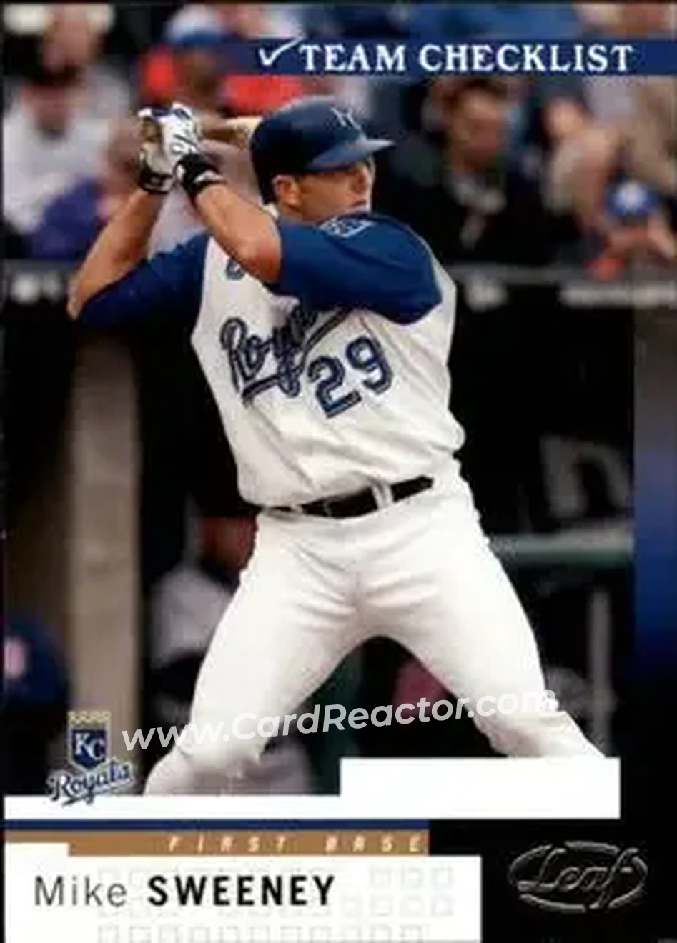 2004 Leaf #278 - Mike Sweeney - Kansas City Royals - Front 2004 Leaf #278 - Mike Sweeney - Kansas City Royals - Front