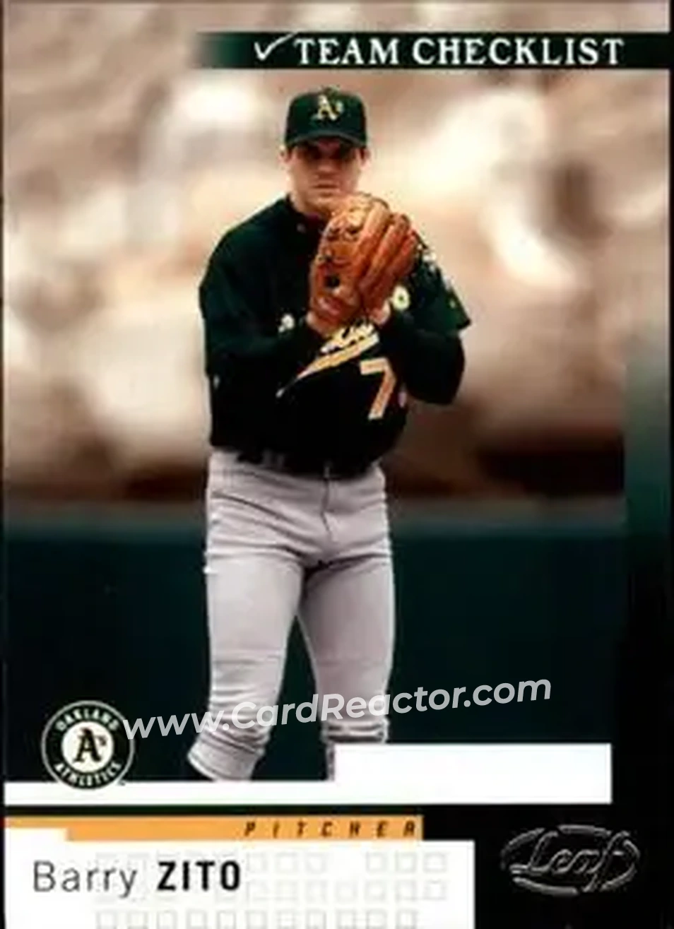 2004 Leaf #281 - Barry Zito - Oakland Athletics - Front