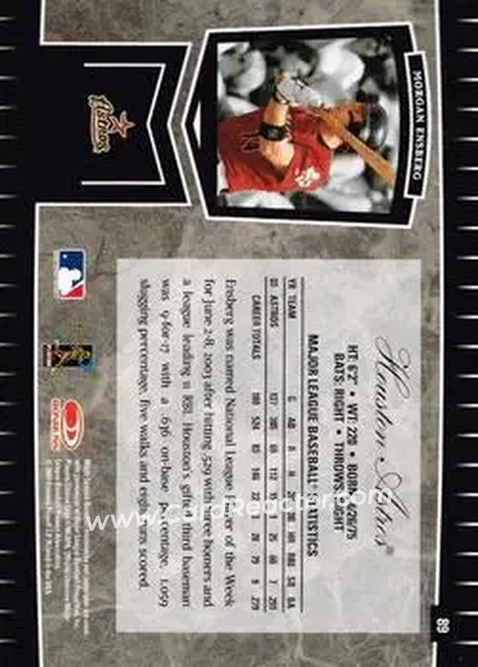 2004 Leaf Certified Cuts #89 - Morgan Ensberg - Houston Astros - Back