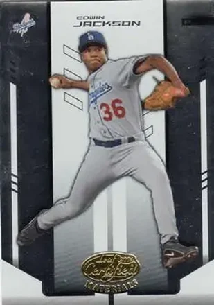 2004 Leaf Certified Materials #57 - Edwin Jackson - Los Angeles Dodgers