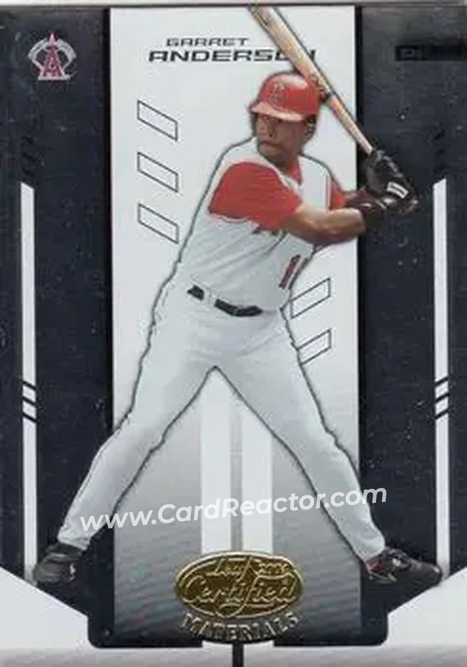 2004 Leaf Certified Materials #65 - Garret Anderson - Anaheim Angels - Front