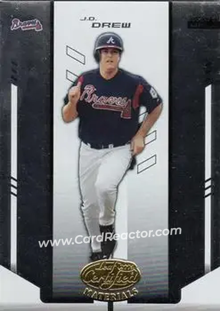 2004 Leaf Certified Materials #77 - J.D. Drew - Atlanta Braves - Front