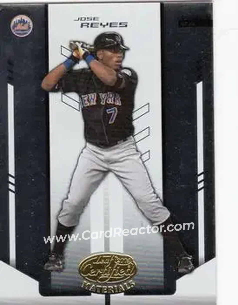 2004 Leaf Certified Materials #108 - Jose Reyes - New York Mets - Front 2004 Leaf Certified Materials #108 - Jose Reyes - New York Mets - Front