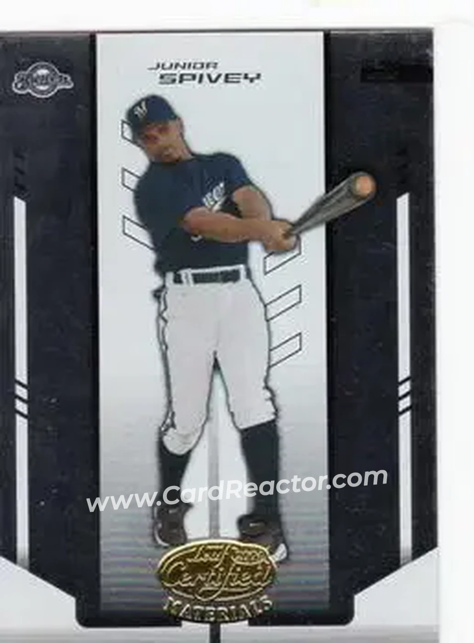 2004 Leaf Certified Materials #114 - Junior Spivey - Milwaukee Brewers - Front 2004 Leaf Certified Materials #114 - Junior Spivey - Milwaukee Brewers - Front