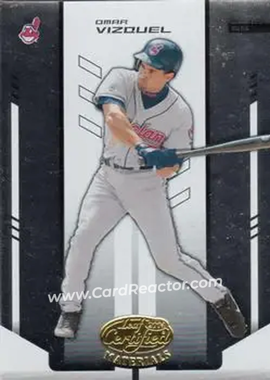 2004 Leaf Certified Materials #145 - Omar Vizquel - Cleveland Indians - Front 2004 Leaf Certified Materials #145 - Omar Vizquel - Cleveland Indians - Front