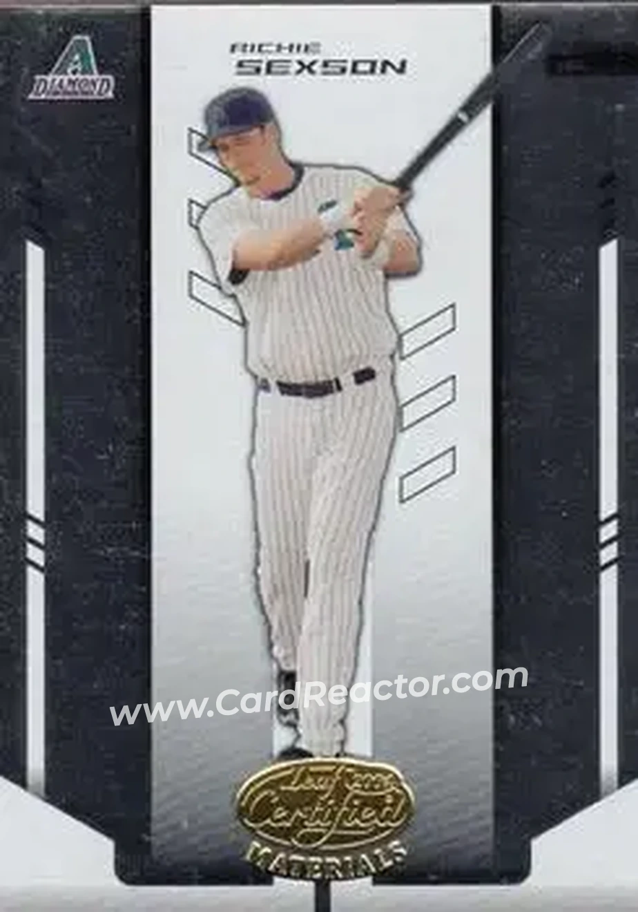 2004 Leaf Certified Materials #160 - Richie Sexson - Arizona Diamondbacks - Front 2004 Leaf Certified Materials #160 - Richie Sexson - Arizona Diamondbacks - Front