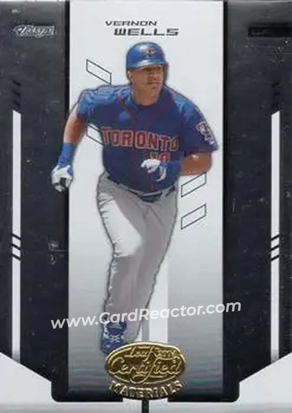2004 Leaf Certified Materials #186 - Vernon Wells - Toronto Blue Jays - Front