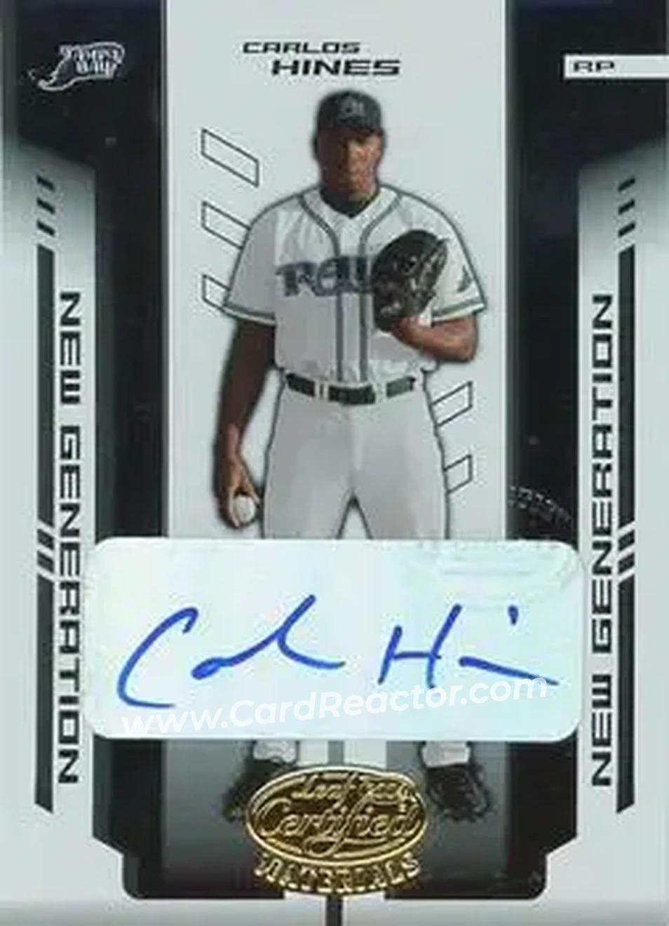 2004 Leaf Certified Materials #248 - Carlos Hines - Tampa Bay Devil Rays - Front