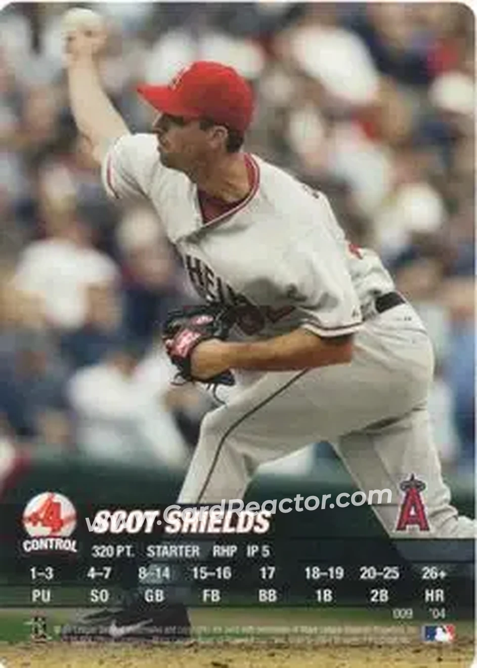 2004 MLB Showdown #009 - Scot Shields - Anaheim Angels - Front
