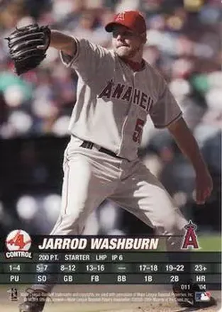 2004 MLB Showdown #011 - Jarrod Washburn - Anaheim Angels