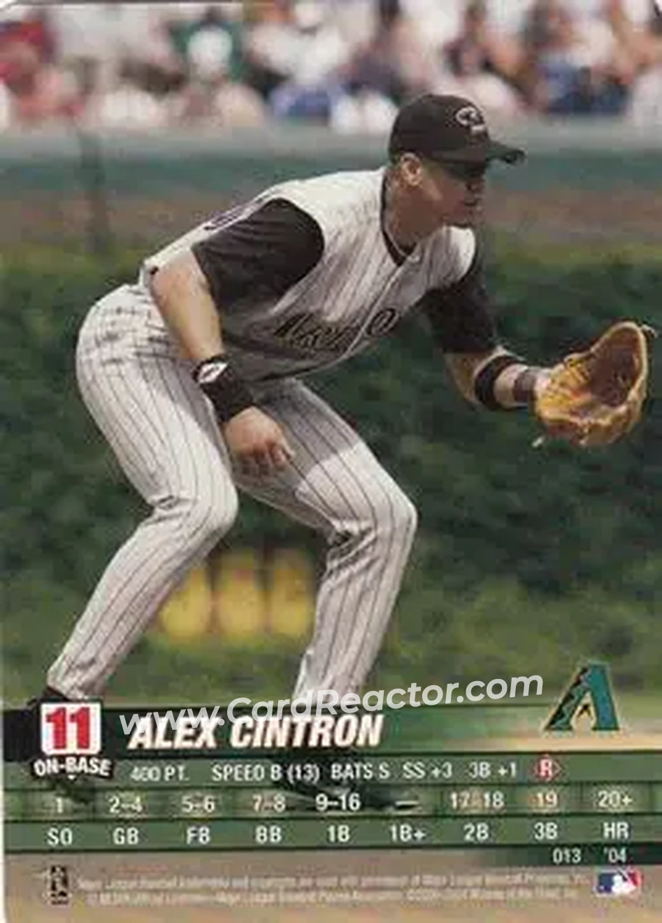 2004 MLB Showdown #013 - Alex Cintron - Arizona Diamondbacks - Front