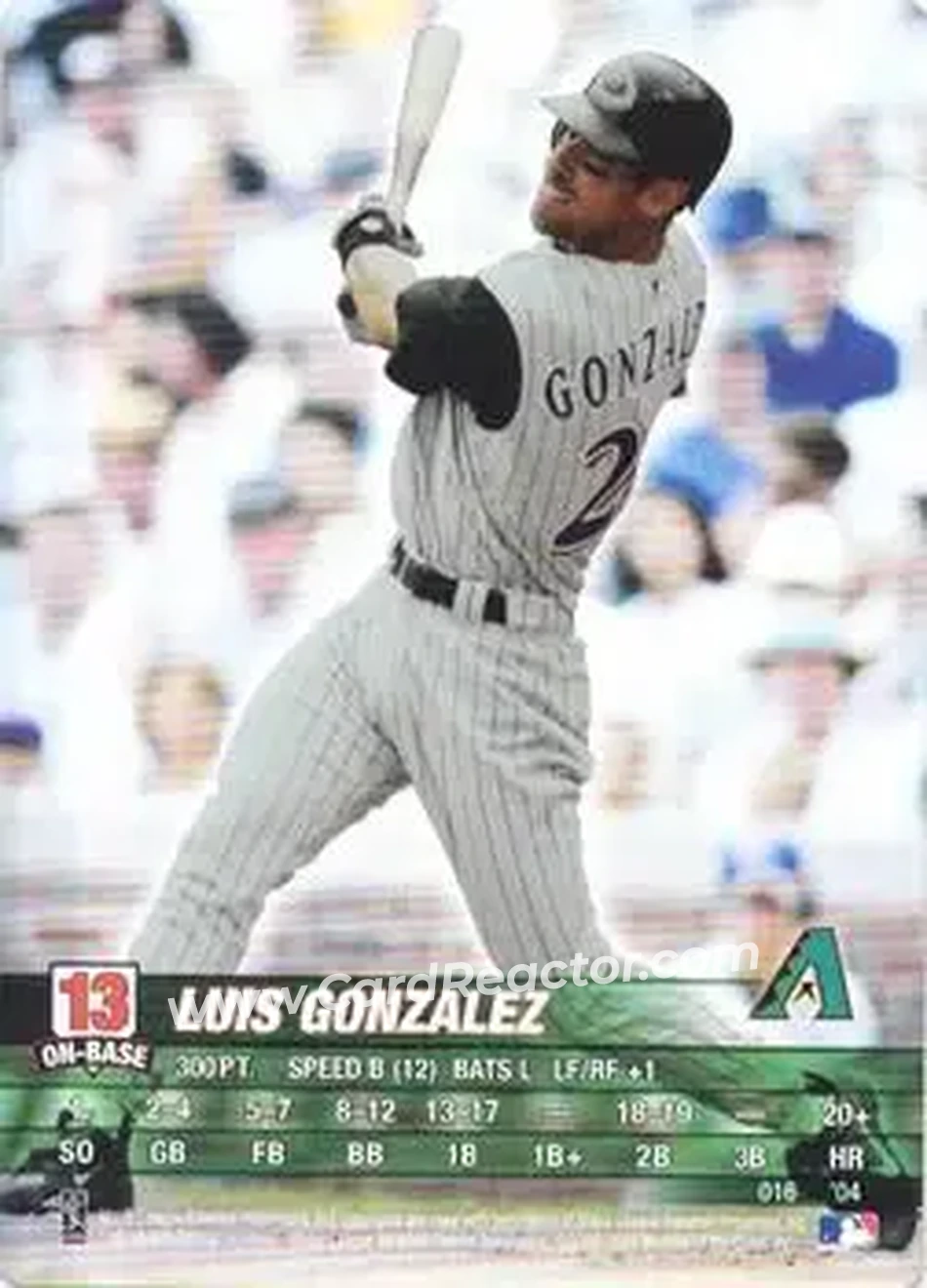 2004 MLB Showdown #016 - Luis Gonzalez - Arizona Diamondbacks - Front