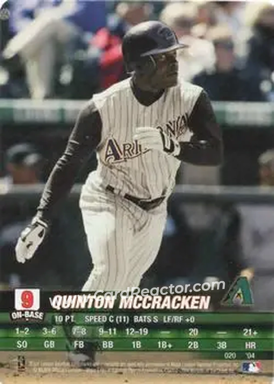 2004 MLB Showdown #020 - Quinton McCracken - Arizona Diamondbacks - Front