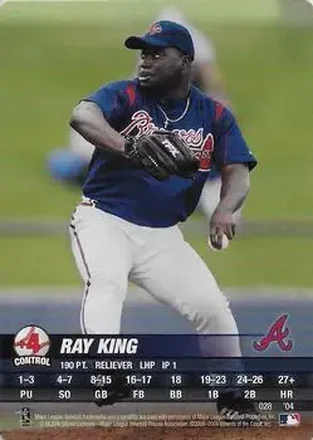 2004 MLB Showdown #028 - Ray King - Atlanta Braves