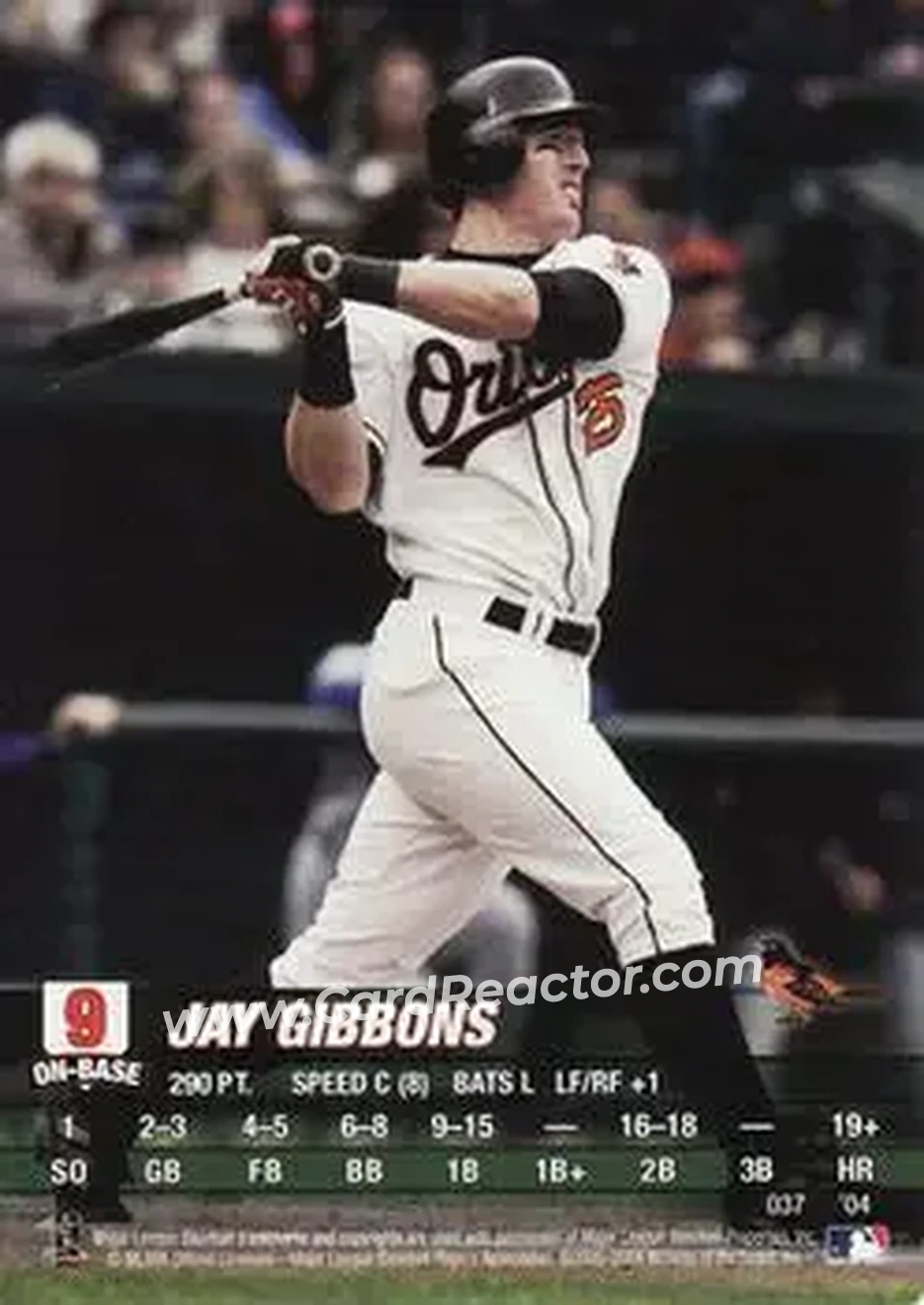 2004 MLB Showdown #037 - Jay Gibbons - Baltimore Orioles - Front
