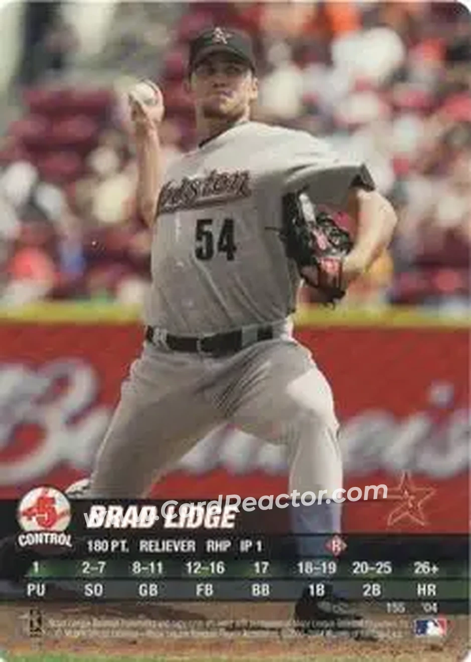 2004 MLB Showdown #155 - Brad Lidge - Houston Astros - Front
