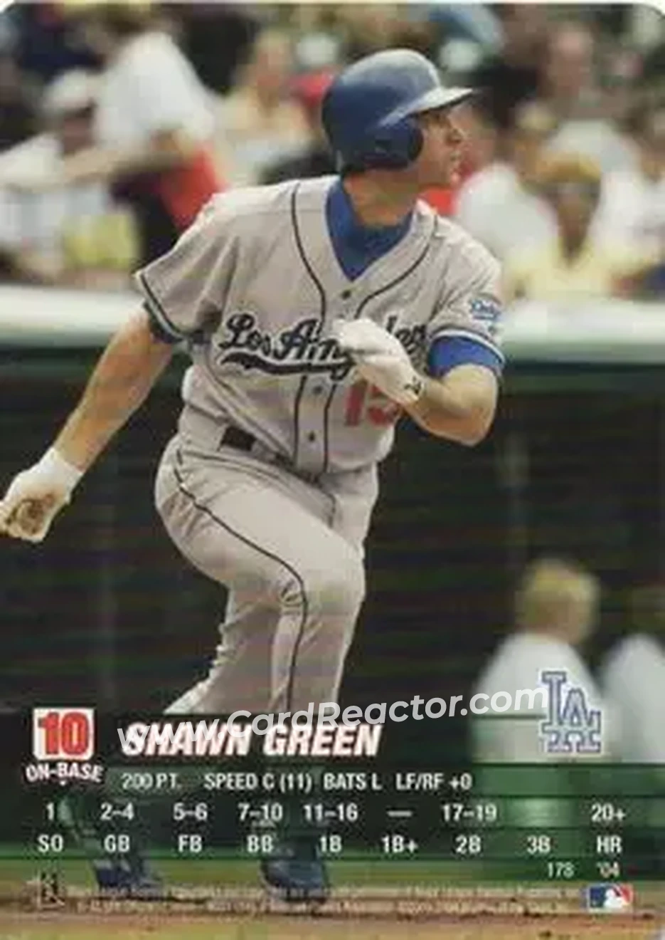 2004 MLB Showdown #178 - Shawn Green - Los Angeles Dodgers - Front