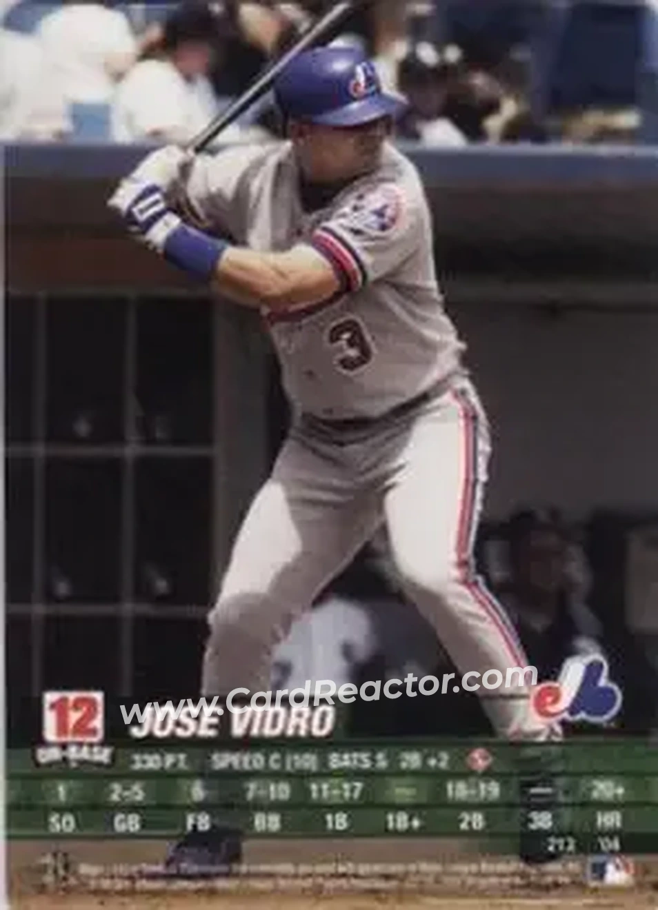 2004 MLB Showdown #213 - Jose Vidro - Montreal Expos - Front 2004 MLB Showdown #213 - Jose Vidro - Montreal Expos - Front